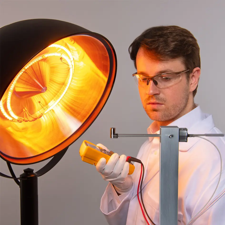 A man using the SBG04 Heat Flux Sensor