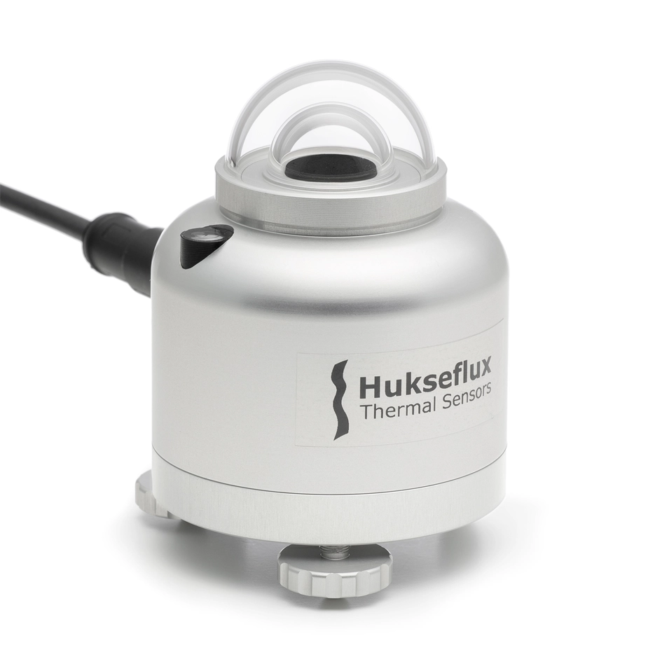 A SR15 Class B Pyranometer with the Hukseflux Logo.