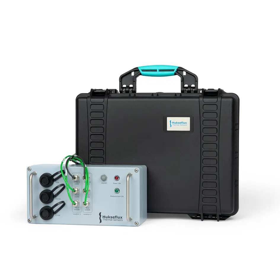 The TRSYS20 Thermal Resistance Measuring System with it's case.