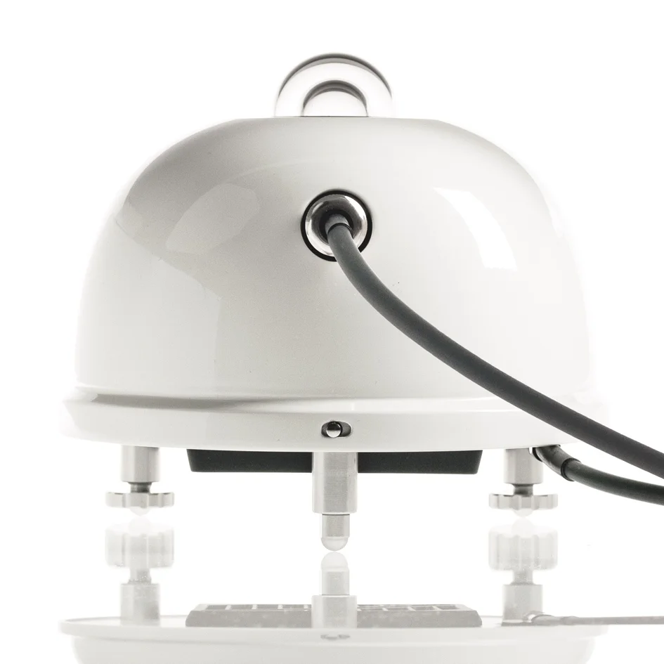 Back view of a SR25 Class A Pyranometer with a cord plugged in.